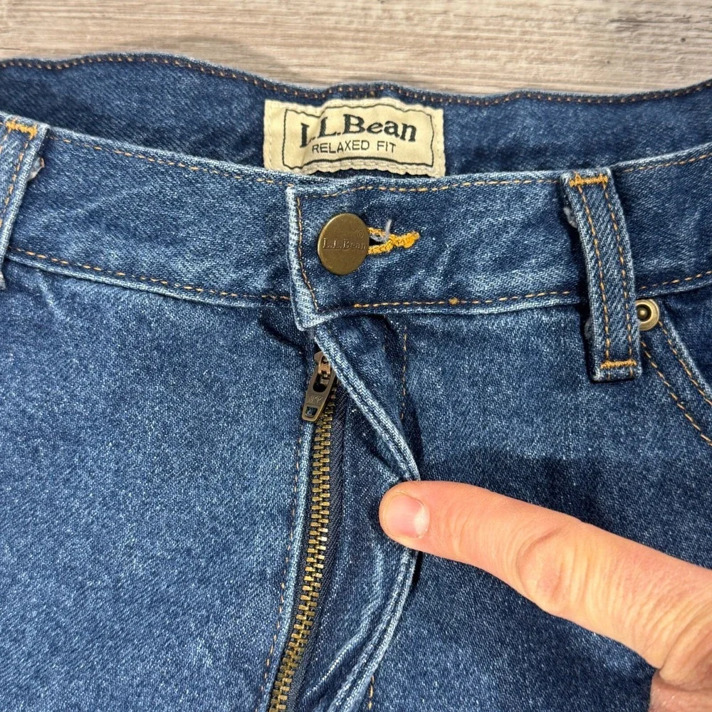 VTG LL Bean Jeans Women's 16 Red Flannel Lined Cozy Outdoor Barn Chore